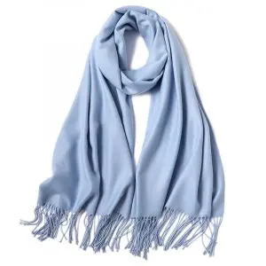 Écharpe en Cachemire Bleu 1